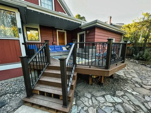Composite deck rebuild front view in Missoula.