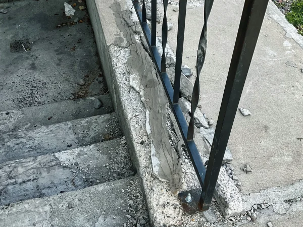 Crumbling concrete stem wall demo in Missoula.