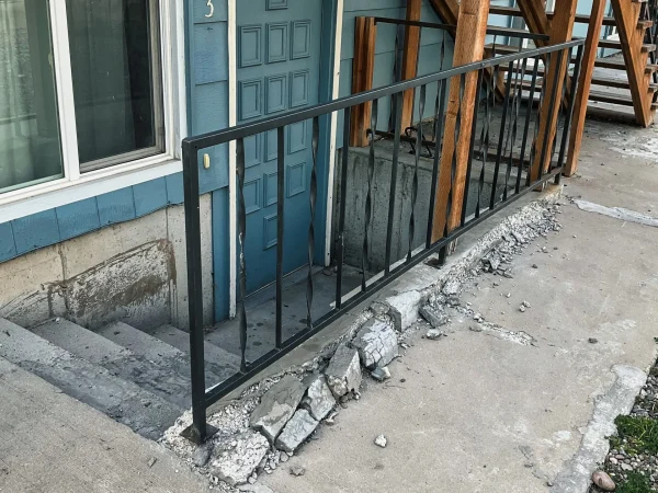 Exterior concrete stem wall damage in Missoula.