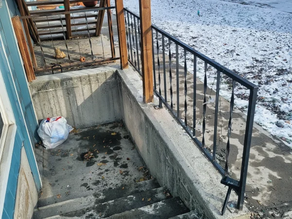 Finished concrete stem wall repair in Missoula.