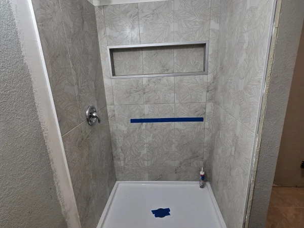 GoBoard waterproofing system installation for a shower in Missoula.